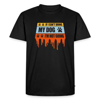 Citation Apportez mon chien - T-shirt Premium bio Homme - noir - Devant - Nico (187cm)