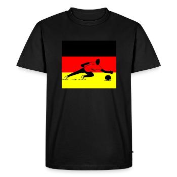 Football Fussball - T-shirt Premium bio Homme - noir - Devant - Nico (187cm)