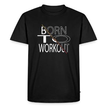 Humour Blanc Défensif Impressionnant Bday Dictons - T-shirt Premium bio Homme - noir - Devant - Nico (187cm)