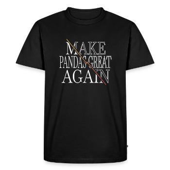 Panda Joke Drôle Dictons Idée présente heureux - T-shirt Premium bio Homme - noir - Devant - Nico (187cm)