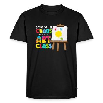 Certains appellent cela le chaos Nous l’appelons Art Class Art Teache - T-shirt Premium bio Homme - noir - Devant - Nico (187cm)