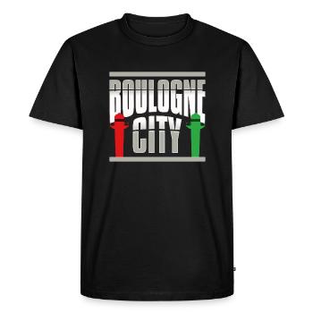 Boulogne city Côte d'opale Boulogne sur mer ch'ti - T-shirt Premium bio Homme - noir - Devant - Nico (187cm)
