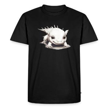 Little Baby Axolotl a l’air mignon et câlin - T-shirt Premium bio Homme - noir - Devant - Nico (187cm)