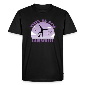 This Is My Cartwheel Shirt Gymnastics Youth Girls - Men's Premium Organic T-Shirt - black - Front - Nico (187cm)