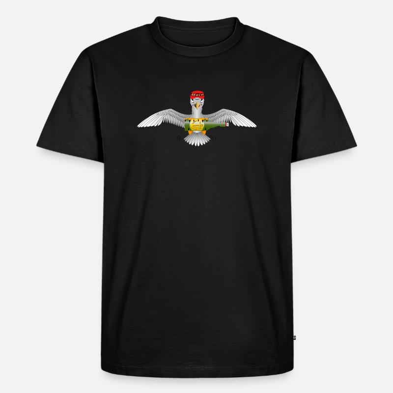 Biermöwe - Männer Premium Bio T-Shirt - Schwarz