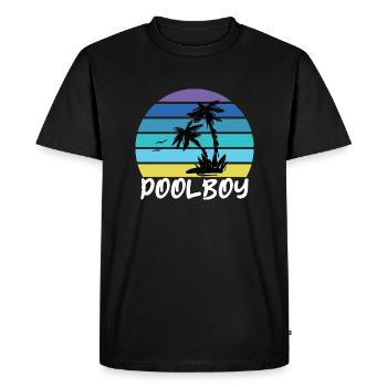 Sauveteur de natation Poolboy - T-shirt Premium bio Homme - noir - Devant - Nico (187cm)