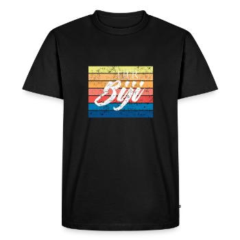 Vinatge Her biji - Men's Premium Organic T-Shirt - black - Front - Nico (187cm)
