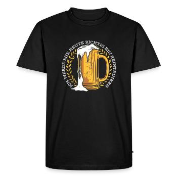 DRINK IT RIGHT - Men's Premium Organic T-Shirt - black - Front - Nico (187cm)
