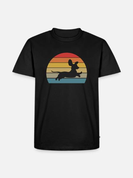 Dachshund Retro Dachshund Pet - Men's Premium Organic T-Shirt - black