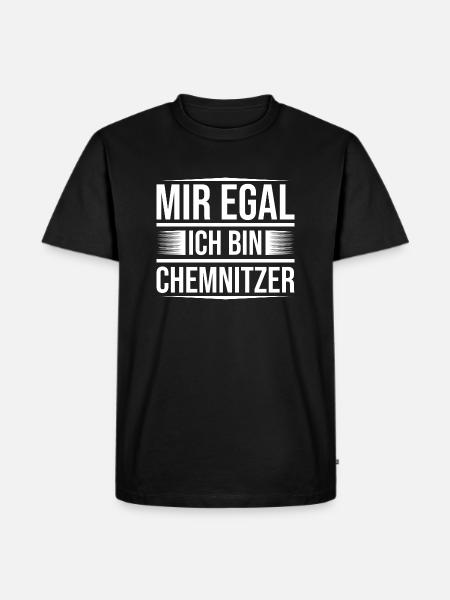 Mir egal Chemnitz - Männer Premium Bio T-Shirt - Schwarz