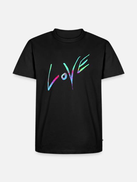 Love - Men's Premium Organic T-Shirt - black