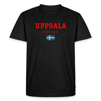 Uppsala, Suède - T-shirt Premium bio Homme - noir - Devant - Nico (187cm)