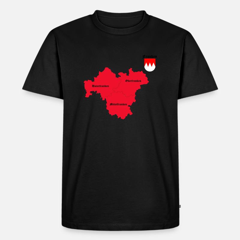 Franken - Männer Premium Bio T-Shirt - Schwarz