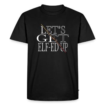 Dictons cadeau Bubaprints cadeau de Noël - T-shirt Premium bio Homme - noir - Devant - Nico (187cm)