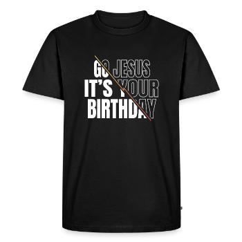 Dinosaure amant drôle déclaration maladroit cadeau - T-shirt Premium bio Homme - noir - Devant - Nico (187cm)