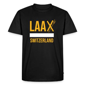 Laax Dream Resort Graubünden Laax - Men's Premium Organic T-Shirt - black - Front - Nico (187cm)