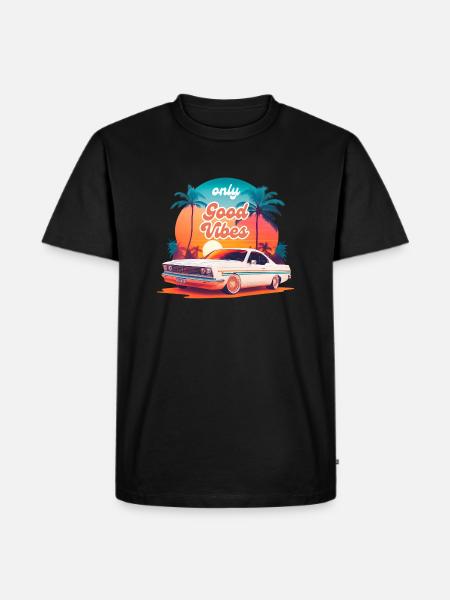 Design Summer Retro - Men's Premium Organic T-Shirt - black