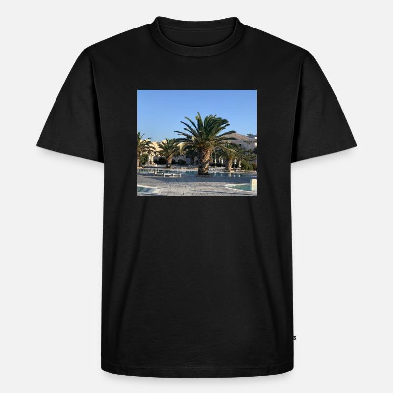 Palme - Männer Premium Bio T-Shirt - Schwarz