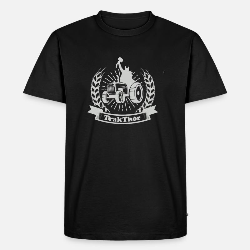 Trakthor - Männer Premium Bio T-Shirt - Schwarz