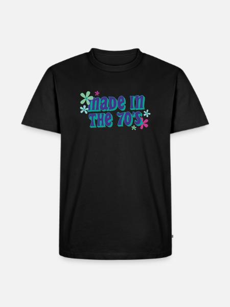 made in 70 s - Männer Premium Bio T-Shirt - Schwarz