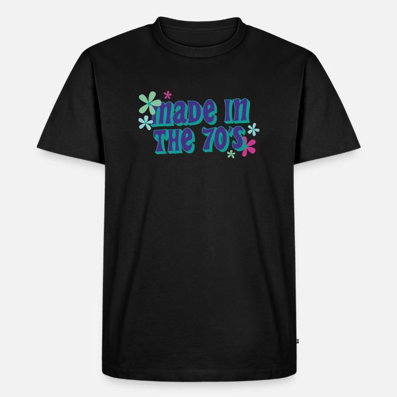 made in 70 s - Männer Premium Bio T-Shirt - Schwarz