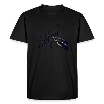 Sideeye Eye Side Eye Handwriting - Men's Premium Organic T-Shirt - black - Front - Nico (187cm)