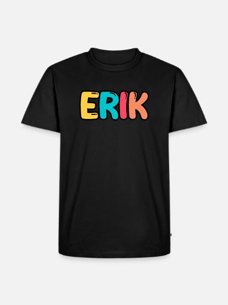 Nom - Erik - T-shirt Premium bio Homme - noir