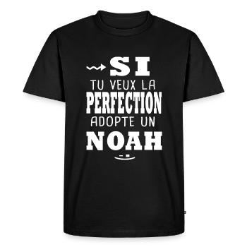 Noah Si tu veux la perfection Cadeau noah - T-shirt Premium bio Homme - noir - Devant - Nico (187cm)
