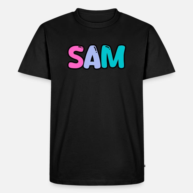 Name - S A M - Männer Premium Bio T-Shirt - Schwarz