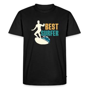 A Good Day Starts With Coffee And Forklift Driving - Men's Premium Organic T-Shirt - black - Front - Nico (187cm)
