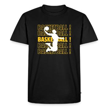 basketball basketball basketball - T-shirt Premium bio Homme - noir - Devant - Nico (187cm)