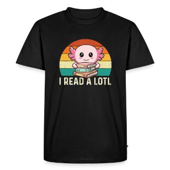 J’ai lu un lot - Mignon amoureux des livres Lecteur rat de bibliothèque - T-shirt Premium bio Homme - noir - Devant - Nico (187cm)