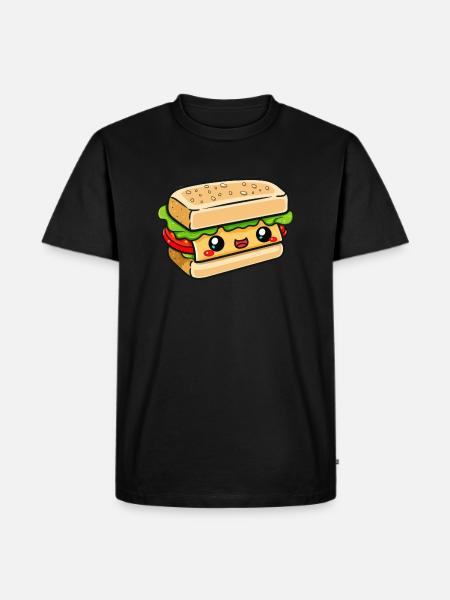 Sandwich with face - Men's Premium Organic T-Shirt - black