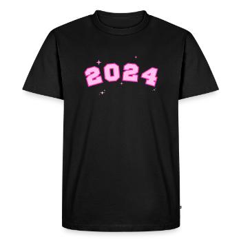 2024 Star Pink - Men's Premium Organic T-Shirt - black - Front - Nico (187cm)