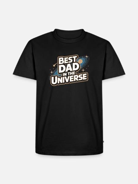 Bedste fargave Bedste far Galaxy Universe - Herre Premium økologisk T-shirt - sort