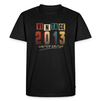 Vintage 2013 : Edition Limitée - 12e anniversaire. - T-shirt Premium bio Homme - noir - Devant - Nico (187cm)
