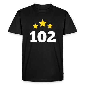 102 ans étoile - cadeau 102e anniversaire - T-shirt Premium bio Homme - noir - Devant - Nico (187cm)