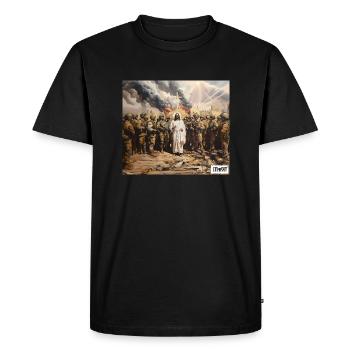 3ème guerre mondiale - T-shirt Premium bio Homme - noir - Devant - Nico (187cm)