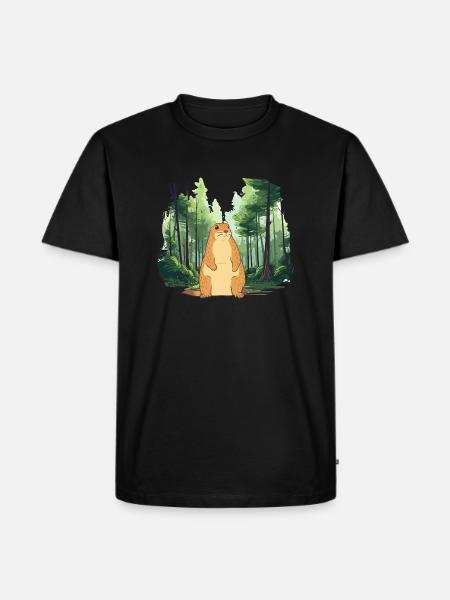 Strong groundhog nature landscape - Men's Premium Organic T-Shirt - black
