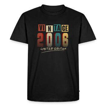 Vintage 2006 : Edition Limitée - 19e anniversaire. - T-shirt Premium bio Homme - noir - Devant - Nico (187cm)