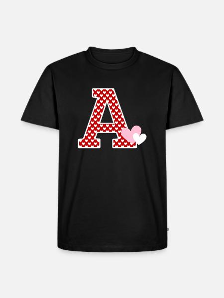 Letter to the heart - Men's Premium Organic T-Shirt - black