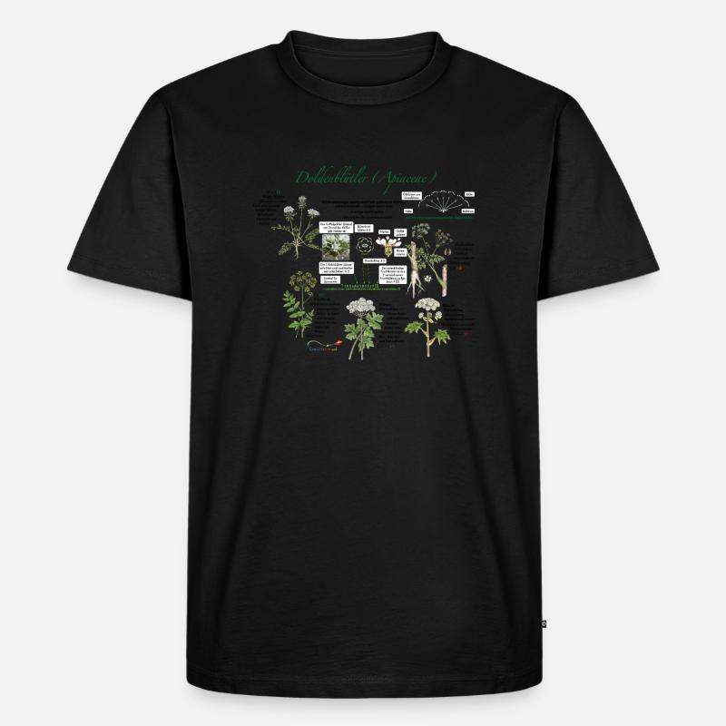 Doldengewächs - Männer Premium Bio T-Shirt - Schwarz