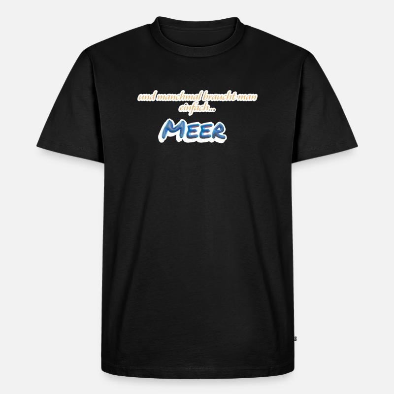 Ans Meer - Männer Premium Bio T-Shirt - Schwarz
