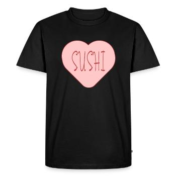 Sushi love sushi time - Men's Premium Organic T-Shirt - black - Front - Nico (187cm)