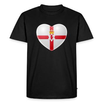 Heart (Northern Ireland) - Men's Premium Organic T-Shirt - black - Front - Nico (187cm)
