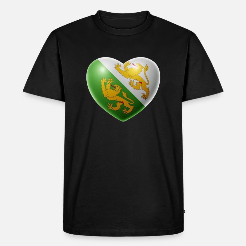 Herz (Thurgau) - Männer Premium Bio T-Shirt - Schwarz