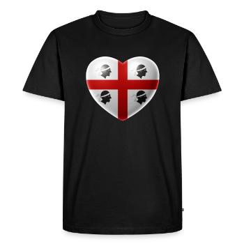 Coeur (Sardaigne / Sardegna) - T-shirt Premium bio Homme - noir - Devant - Nico (187cm)