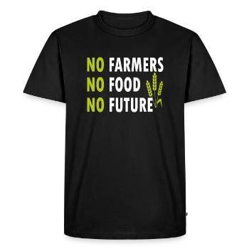 Pas d'agriculteurs, pas de nourriture, pas d'avenir - T-shirt Premium bio Homme - noir - Devant - Nico (187cm)