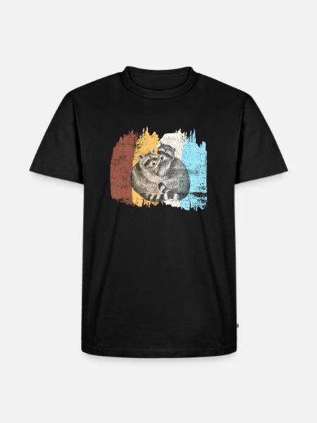 racoon - Men's Premium Organic T-Shirt - black