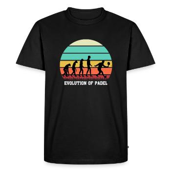 Evolution Padel Design for all paddle - Men's Premium Organic T-Shirt - black - Front - Nico (187cm)